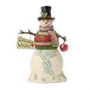 Snowman and Hanging Sign Figurine