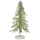 Lighted Tinsel Christmas Tree - 16 Inch - Green