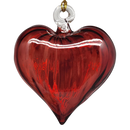 Organic Luster Egyptian Glass Heart - Red