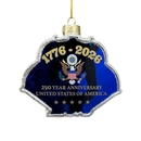 Celebratory 250th Anniversary U.S. Flag Glass Ornament - Christmas >> Ornaments >> Geographic - by Kurt Adler - view 2