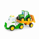 John Deere Lights and Sounds Farmin' Friends Toy Hauling Set with Truck and Backhoe Tractor - Toy Shoppe >> Cars and Trucks -