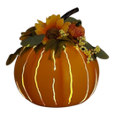 Metal Pumpkin with LED Candle -
