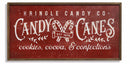 Candy Canes Wood Sign