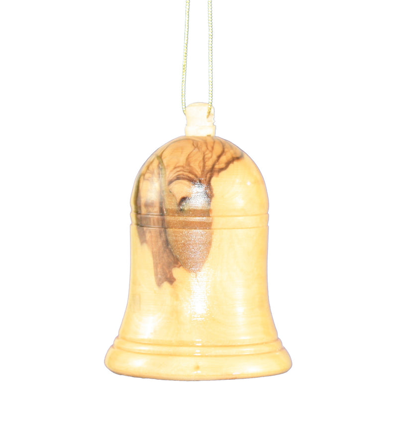 Solid Olive Wood Bell Ornament - Medium (2.75" ) - The Country Christmas Loft