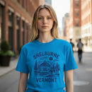 Shelburne Vermont Graphic Tee – Saphire - - T-Shirts - by Country Christmas loft