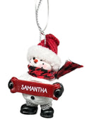 Cozy Snowman Ornament (Letters S - Z) -