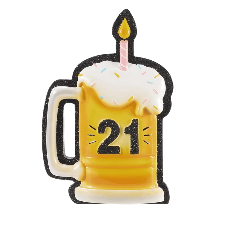 Cheers to 21! Beer Mug Ornament