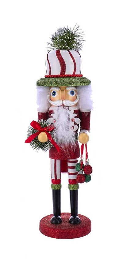 Hollywood Nutcrackers Whimsical Collection - red and white hat with pine