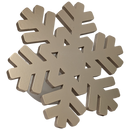 Wood Snowflake Design Riser Rose Gold