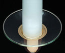 Single Glass Bobeche - Silver Rim