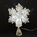LED Snowflake Treetop with Timer - 12 Inch - White - The Country Christmas Loft