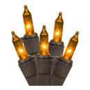 Orange Flame Mini Light String - 100 Lights - 24 Feet long - Novelty - by Gerson - view 2