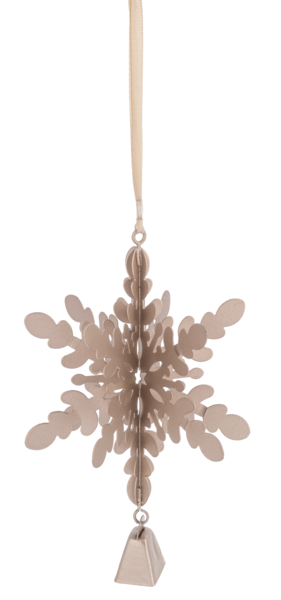 Snowflake With Round Tips and Bell Ornament