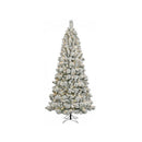 Laurel Pine Flocked Tree with White LED Lights - 7.5 Foot - Christmas >> Trees and Wreaths - by General Electric