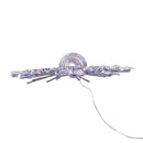 11.75" Lighted Silver Glittered Snowflake Treetop