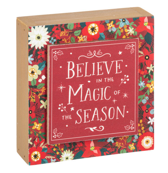 Botanical Art Block Decor -