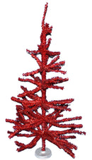 Tinsel Tree - Coral Red 48 Inch - The Country Christmas Loft
