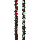 Poinsettia and Holly 20" Chain Garland - - Christmas >> Garland - by Sterling