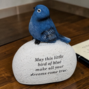 Bluebird on Stone Figurine – Make All Your Dreams Come True - Gift Shoppe >> Figurines - by Roman - view 3