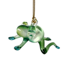 Playful Frog Glass Ornament
