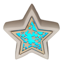 Color Changing Dolomite & Wood Decor - Star - Christmas >> Decor - by Gerson - view 2