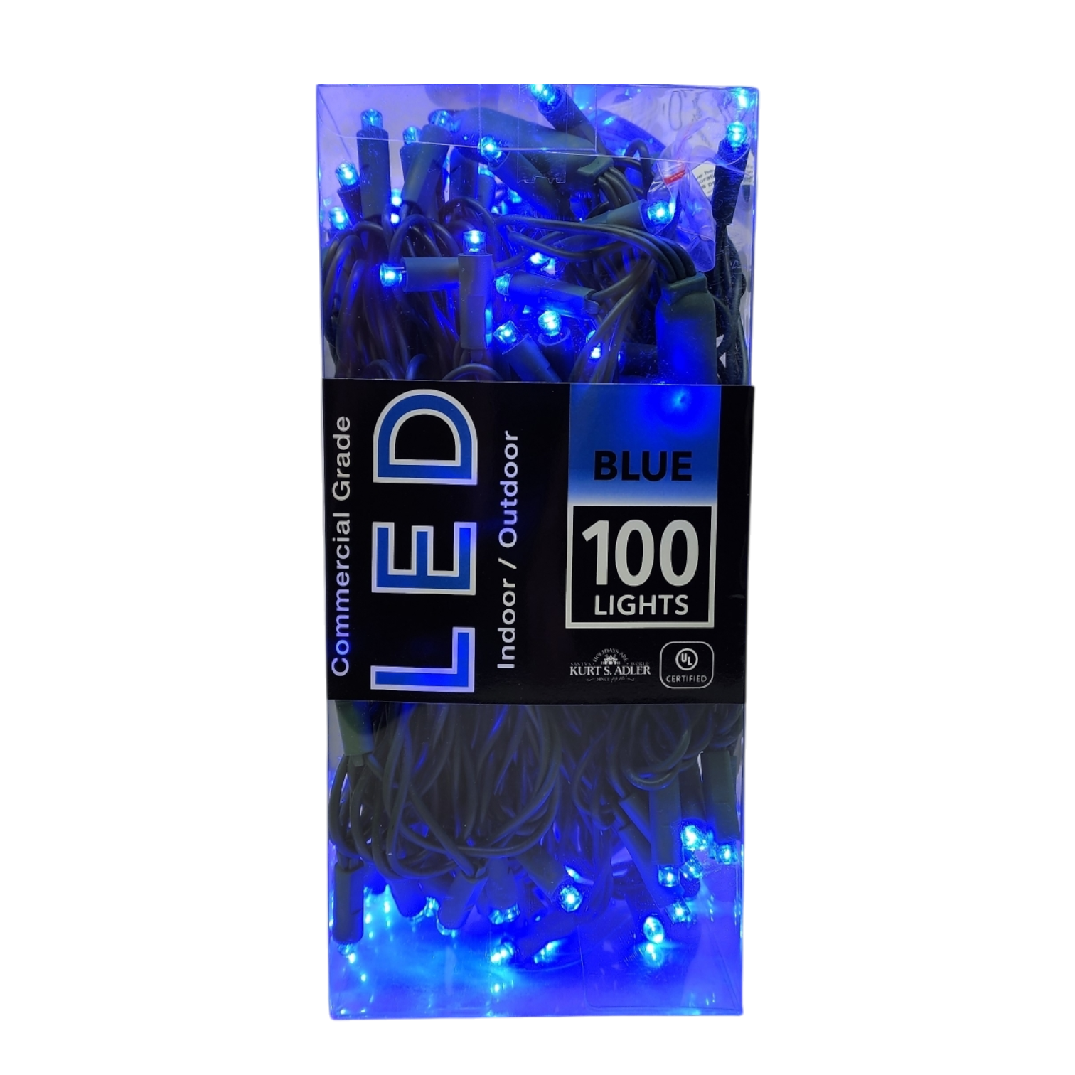 100-Light 5mm Blue LED Green Wire L | Country Christmas Loft – The ...