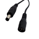 3 foot long DC power plug extension - 5.5mm/2.1mm plug - Black