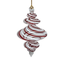 Peppermint Swirl Egyptian Glass Ornament