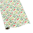 Songbirds and Holly Gift Wrapping Paper in White - 30" x 8' Roll