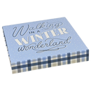Pop-Up Gift Card Box (Dusty Blue & Plaid)
