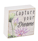 Watercolor Lilies Sign  Block -