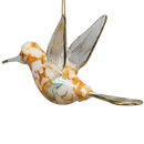 Blown Glass Hummingbird - Golden Petal