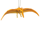 Yellow Pterodactyl Dinosaur Ornament