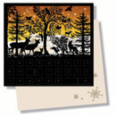 Woodland Creatures Under Winter Stars: A Christmas Eve Silhouette Advent Card
