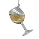 Glass Wine Glass Ornament - Chardonnay