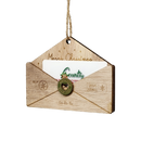 Wooden Letter to Santa Ornament - Natural