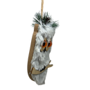 Grey Holiday Owl Ornament