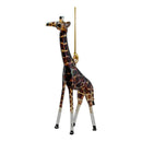 Amber and Cognac Giraffe Ornament with Clear Glass Legs