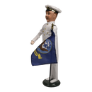 Navy Man with Flag