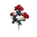 Red White and Blue Flower Bouquet - Home & Living >> Artificial Flowers - by Gerson