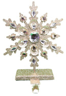 Gold Snowflake Stocking Hanger - The Country Christmas Loft