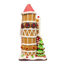 Lighted Gingerbread Barn and Silo - 12 Inches tall