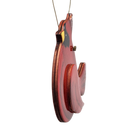 Wooden Cardinal Ornament - In flight facing Left