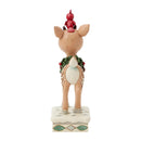 Woodland Rudolph with Cardinal Figurine