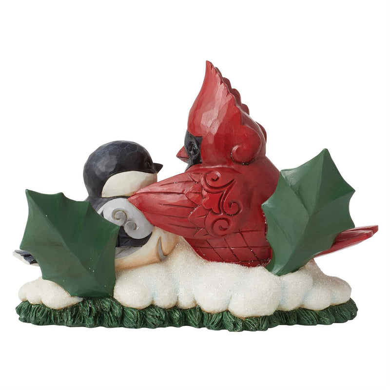 Highland Glen Cardinal And  Chickadee Figurine - The Country Christmas Loft