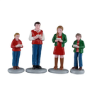 Voices Raised in Harmony: Caroling Family - 4 Piece Set - Villages - by Lemax