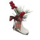 Floral Ice Skate Ornament -
