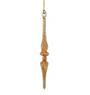 Outer Swirl Icicle Glass Ornaments - Gold - Double Torus - Christmas >> Ornaments >> Egyptian Glass - by Egyptian Museum
