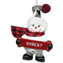 Cozy Snowman Ornament (Letters G - R) -