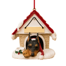 Ceramic Doghouse Ornament - Miniature Pinscher - Animals - by E&S Pets